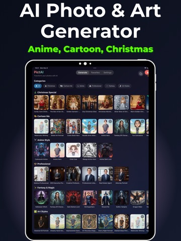 Pict: AI Photo Editor & Filter iPad screenshot