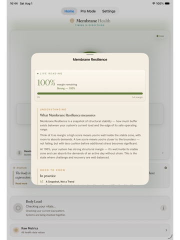 Membrane Health iPad screenshot