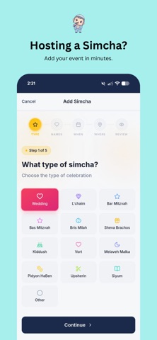 Simcha Tracker Screenshot 5 of 6