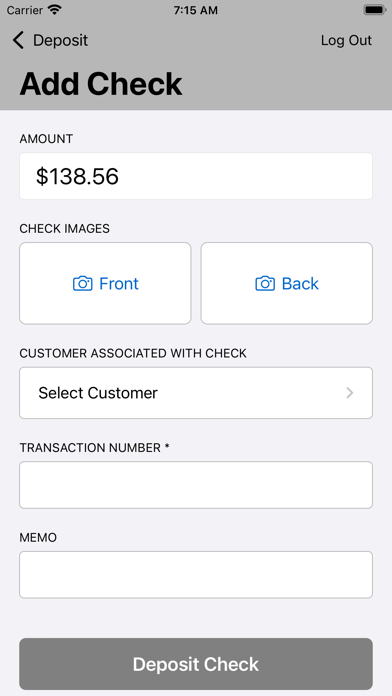 GSB Biz Remote Deposit Screenshot