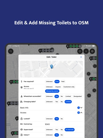 Toilet Finder & Bathroom Map iPad screenshot