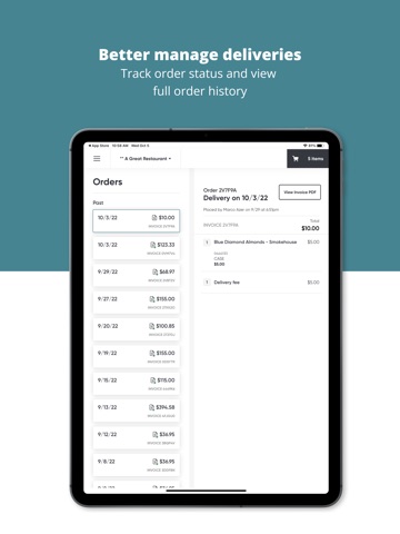 Tumbleweed Food Service iPad screenshot
