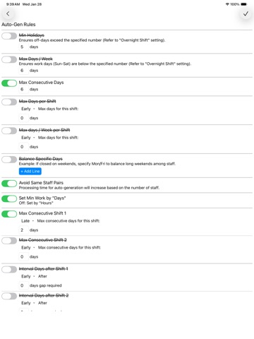 Shift Scheduler: Smart Roster iPad screenshot