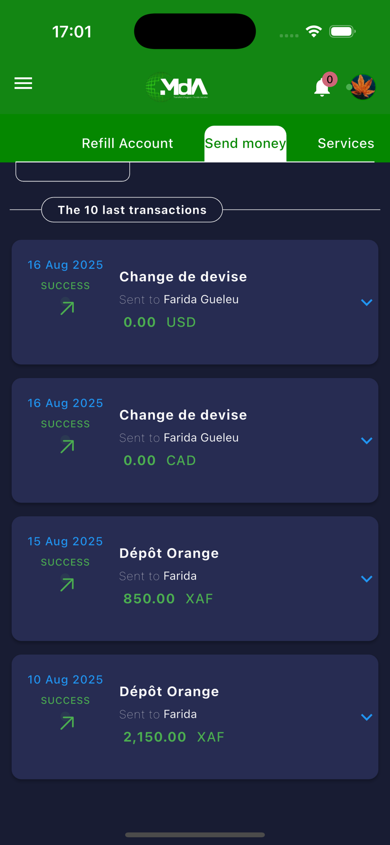 MdA - Money Transfer screenshot 5