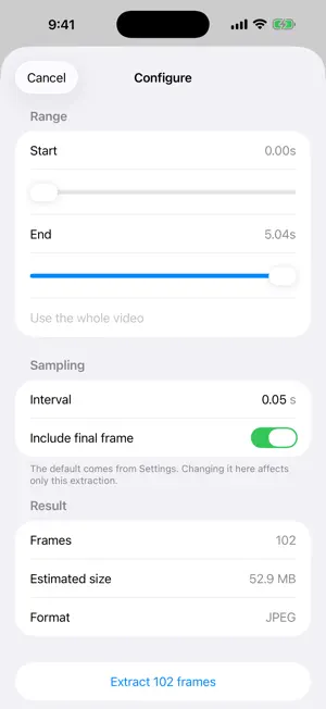 FrameShot: Video to Frames screenshot 2