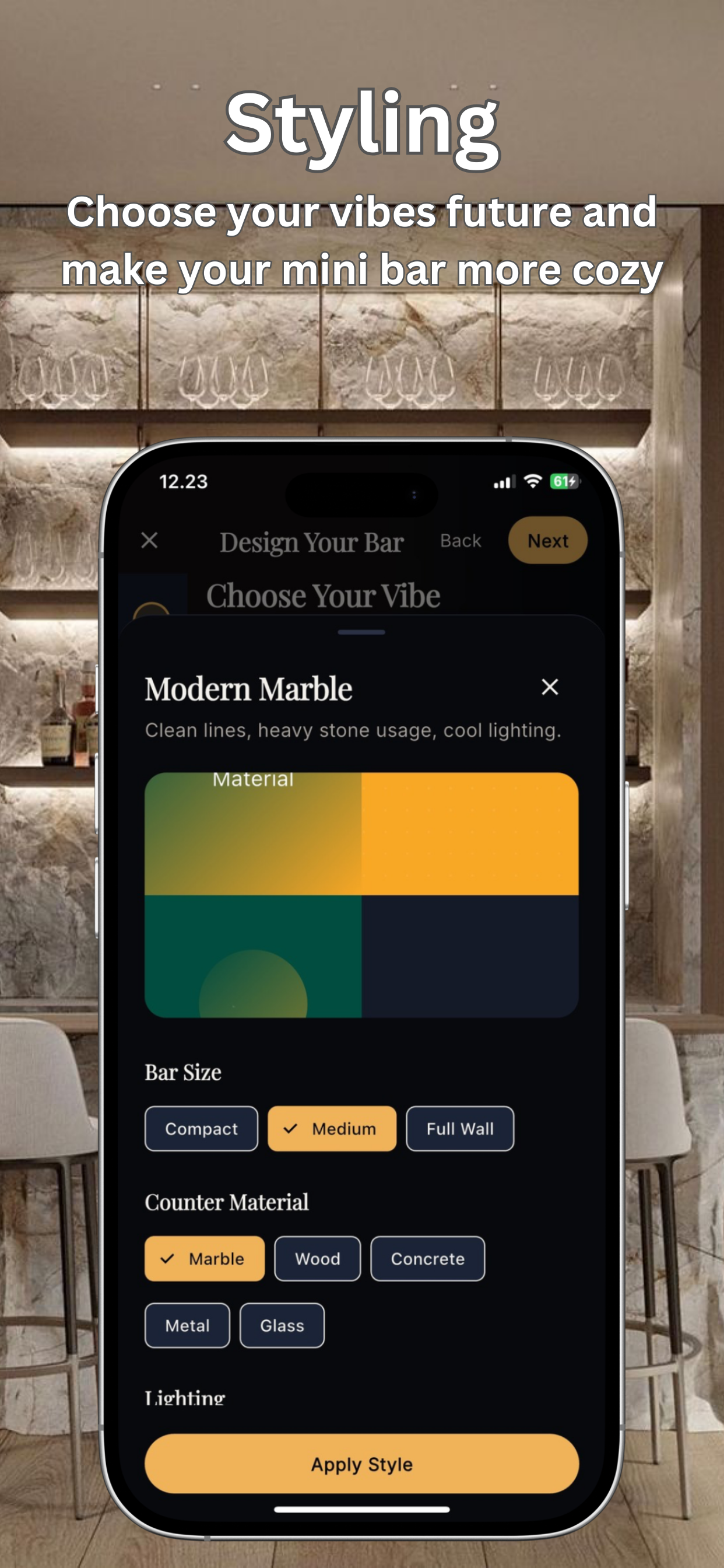 AI Mini Bar & Lounge Design
