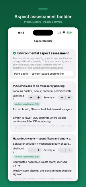 NEBOSH Environmental Prep screenshot 4