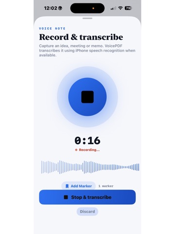 VoicePDF: Scan and Record iPad screenshot