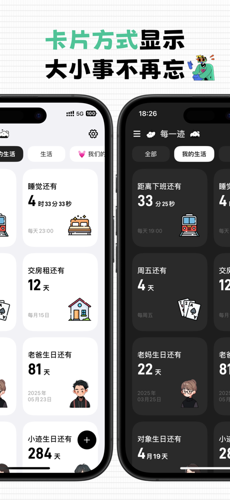 每一迹 - 倒计时、打卡、生日、纪念日、资产、习惯、计划记录 screenshot 1