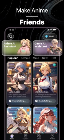MeMe AI: Anime Chat Story iPhone screenshot