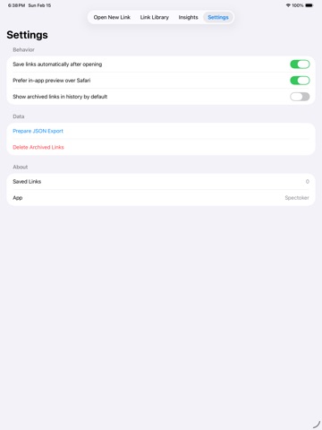 Spectokor iPad screenshot