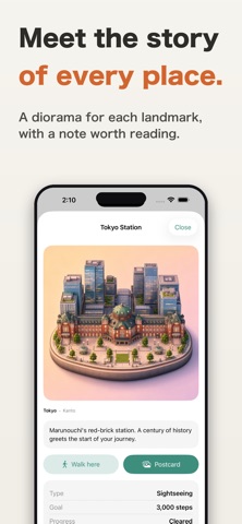 StepScape: Walk Travel Widget iPhone screenshot