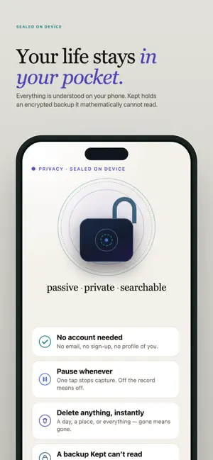 Kept: Your Life, Searchable screenshot 4