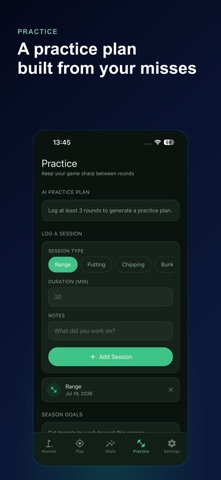 Golf Handicap: Round Tracker iPhone screenshot