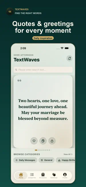 TextWaves: Quotes & Wishes screenshot 1
