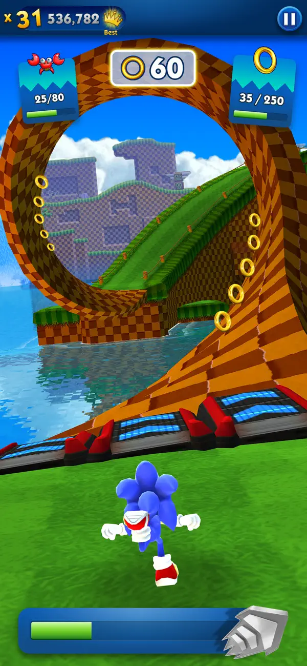 Sonic Dash: Endloser Lauf iPhone Spiel Screenshot 1 – Spiele