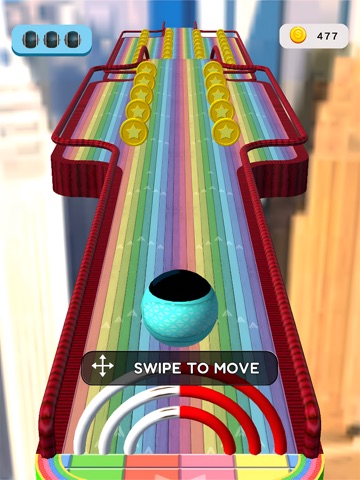 Super Sky Rolling Ball Game iPad screenshot