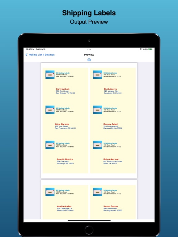 Screenshot #4 pour EZ Mailing Labels III