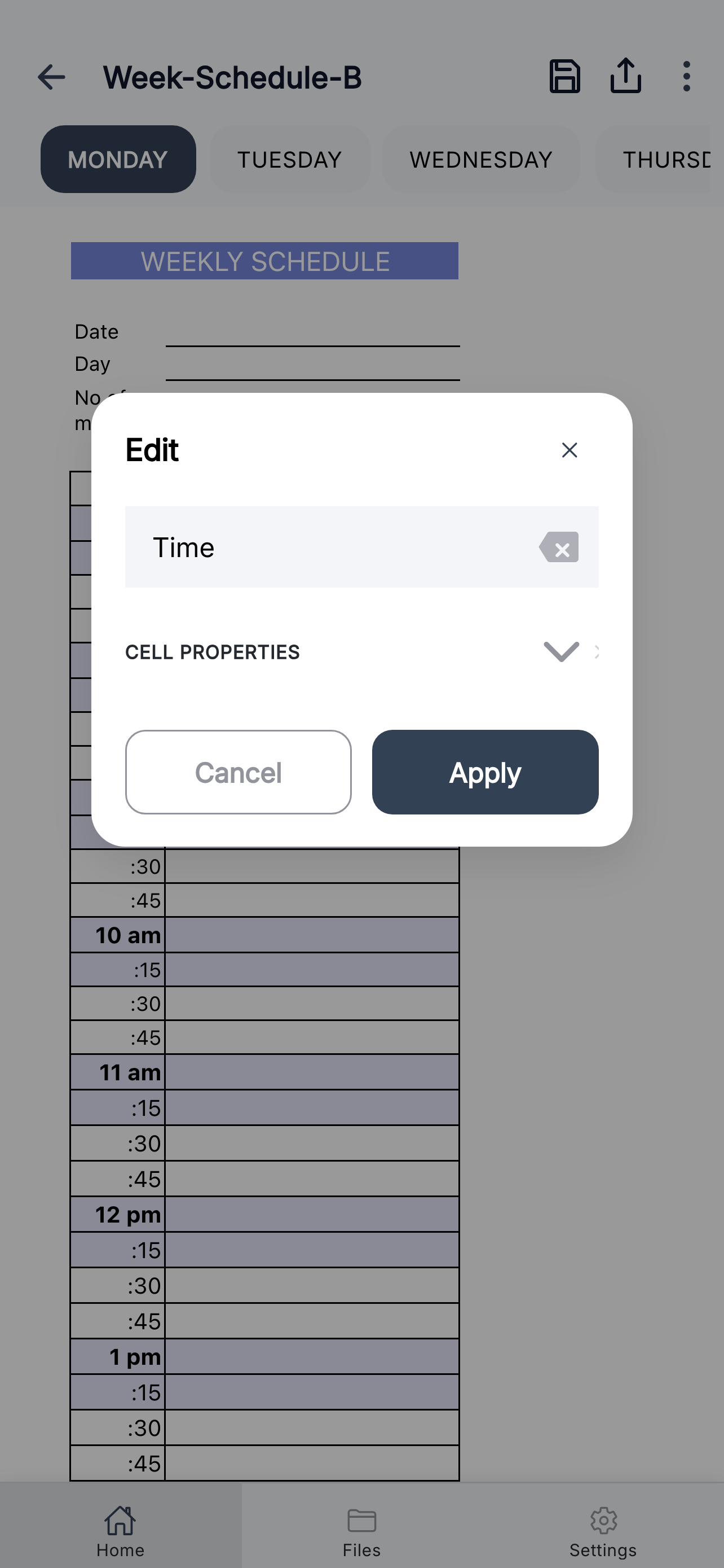 Week Schedule screenshot 8