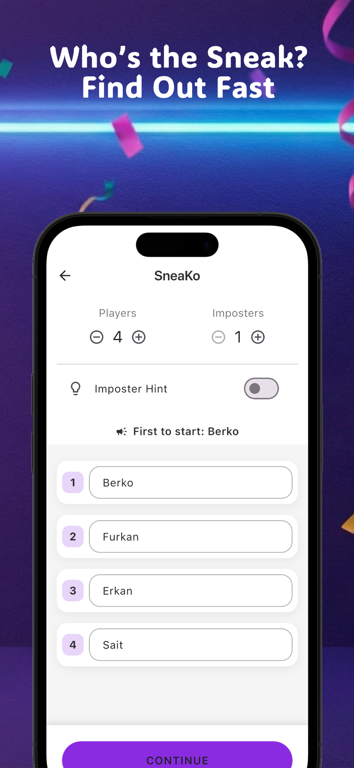 SneaKo: Party Game screenshot 4