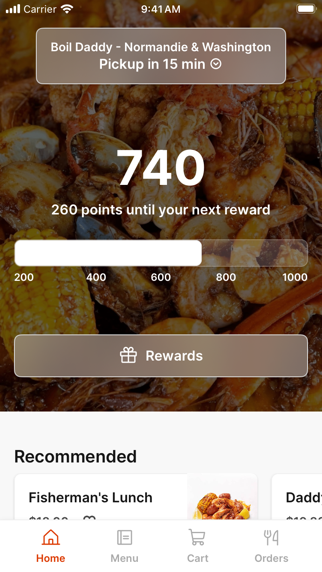 Boil Daddy - LA To Go iPhone screenshot 1 - Food & Drink app