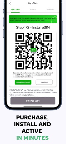 SimGiga eSIM Travel & Internet screenshot
