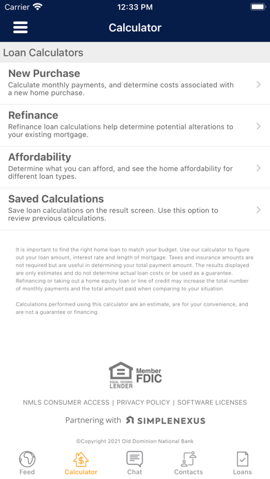 ODNB Mortgage Screenshot