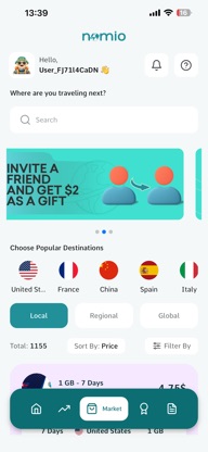 Nomio: eSIM Travel & Internet screenshot 4