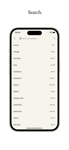 Nameday: Name Day Calendar Screenshot 5 of 5