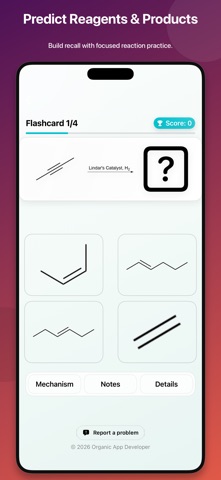 Organic Reactions Tutor Screenshot 5 of 8