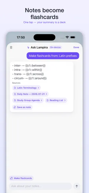 Lampira — Notes & Flashcards screenshot 3