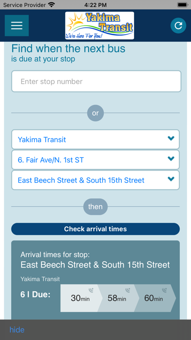Yakima Transit Screenshot