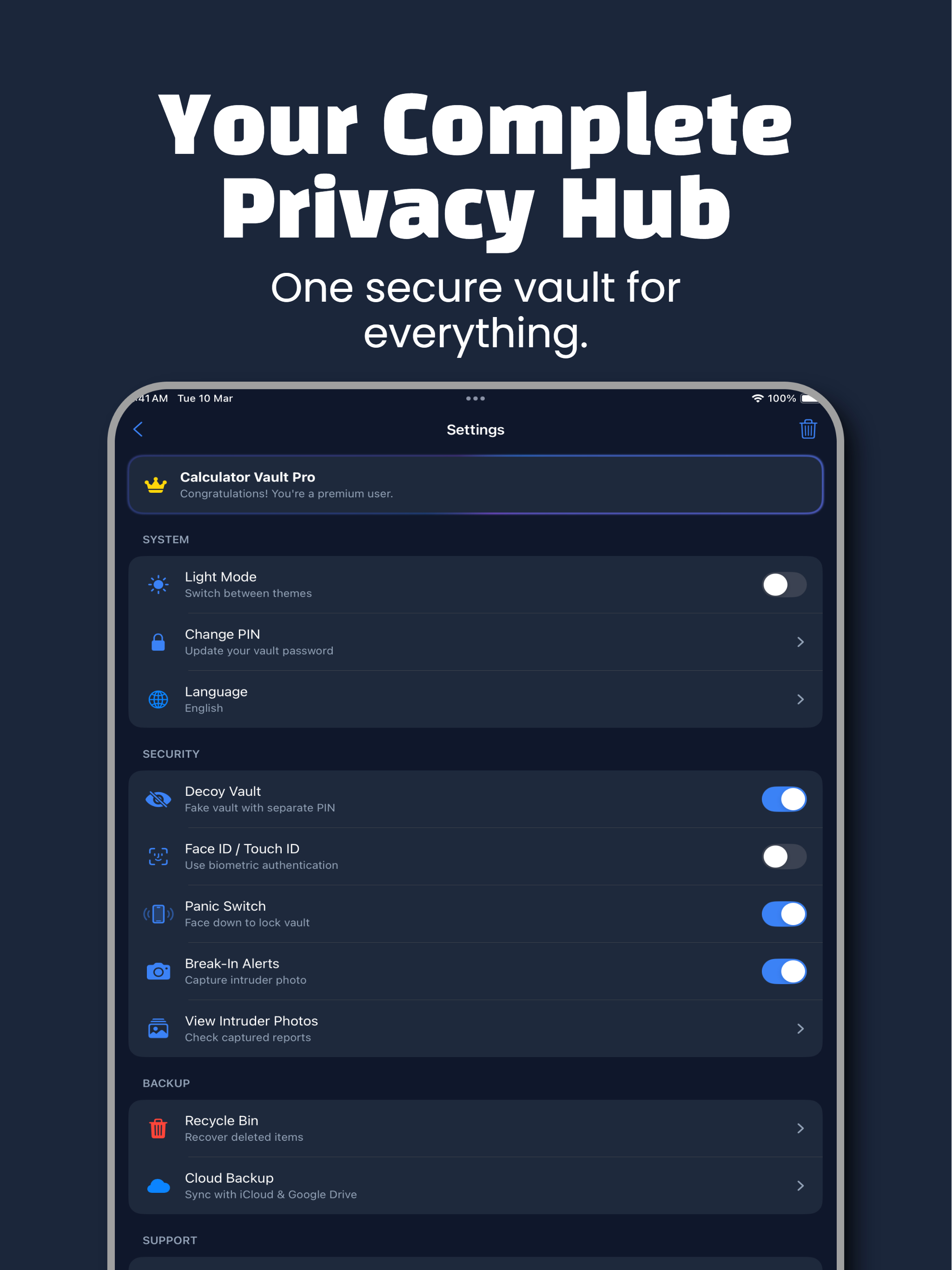 Calculator Vault Hide Photos + screenshot 8