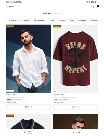 Wrogn - Online Shopping App iPad screenshot 6