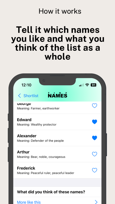 Tiny Names: Find a baby name Screenshot