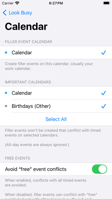 #LookBusy Fake Calendar Events Screenshot