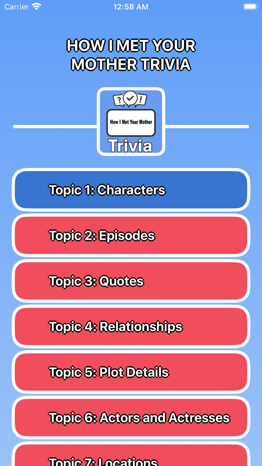 #1. How I Met Your Mother Trivia (iOS) 由: Martin Tseng