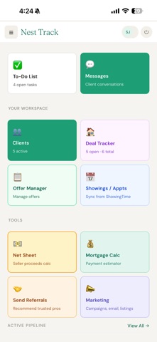 NestTrack CRM screenshot