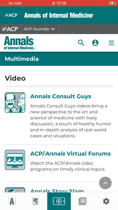 Annals of Internal Medicine Screenshot