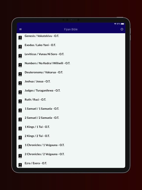 Fijian Bible iPad screenshot 3 - Book app