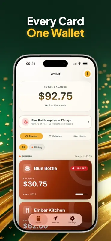 Tessera — Gift Card Wallet screenshot 1 of 5