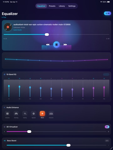 ProSound EQ: Bass Booster iPad screenshot