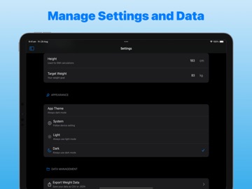Just A Weight Tracker iPad screenshot