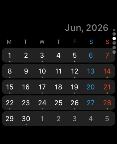 Just Calendar: Complication