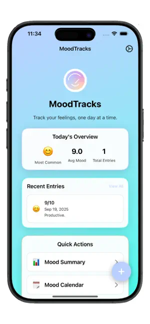 MoodTracks screenshot 1