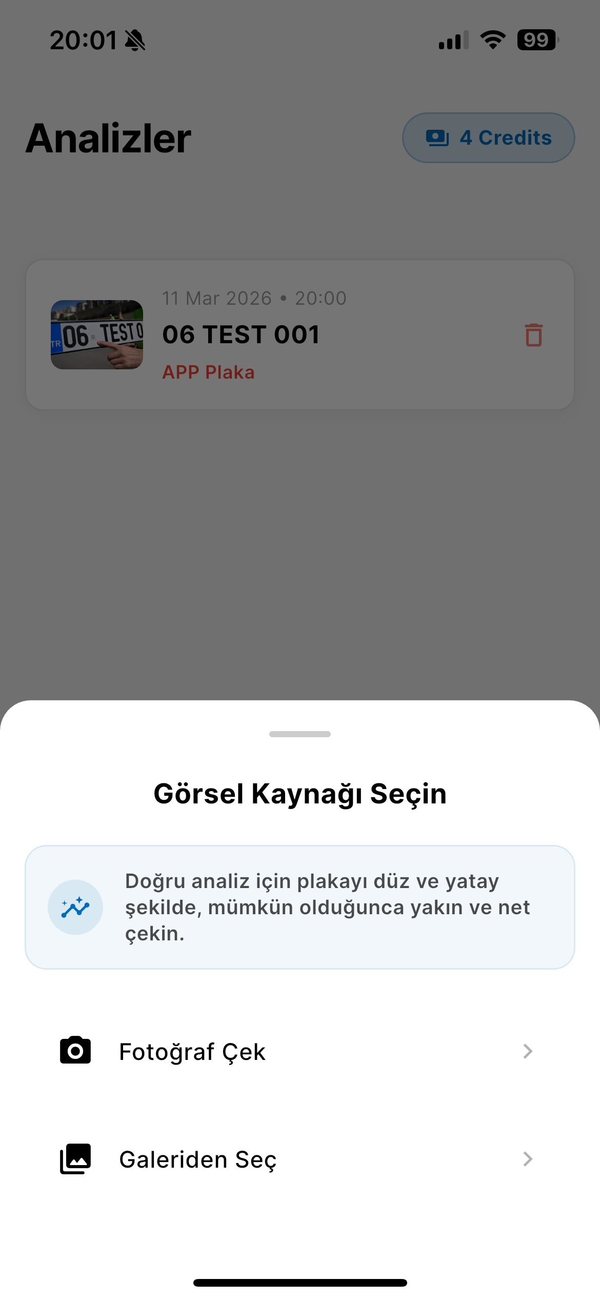 App Plaka Kontrolü