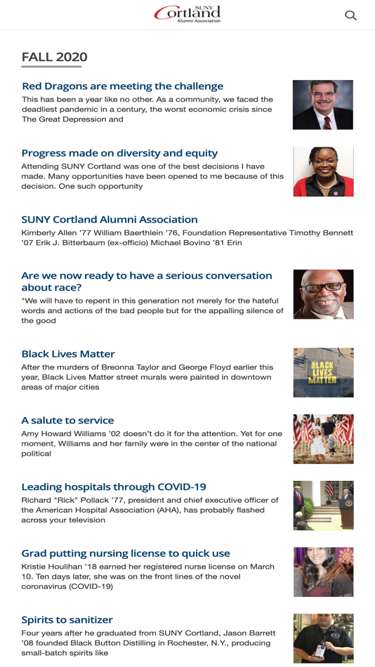 #4. SUNY Cortland Alumni Magazine (iOS) Door: Quartier Printing Company Inc.
