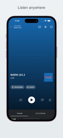 WARM 103.3 screenshot