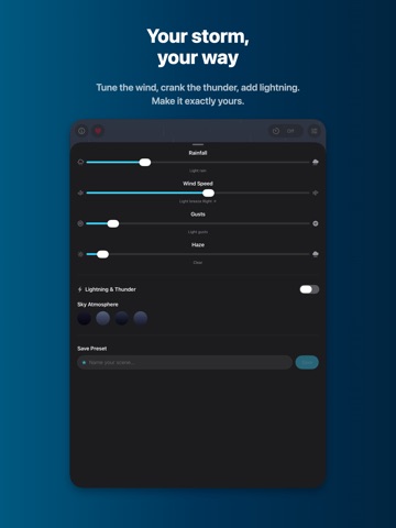 Downpour: Rain & Sleep Sounds iPad screenshot