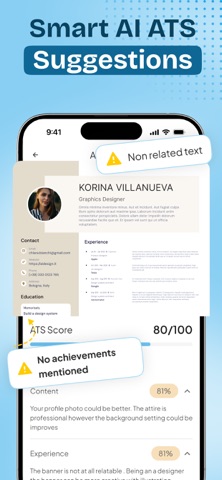 AI Resume Builder - CV Maker+ iPhone screenshot